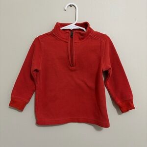 Vibrant Burnt Orange Kids Quarter-Zip Sweater Size 3T